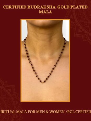 Gold-Plated Minimalist Rudraksha Mala