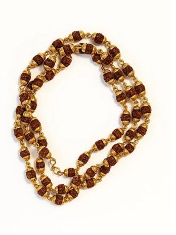 Gold-Plated Minimalist Rudraksha Mala
